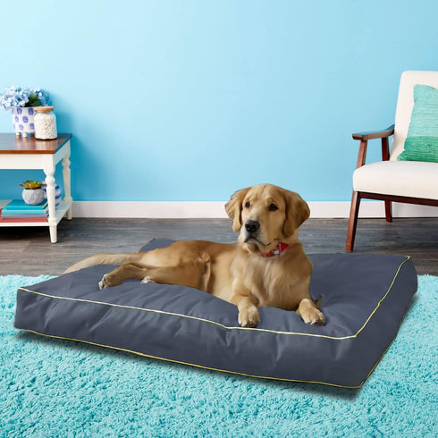 Waterproof Dog Bed Cover 30Lx20Wx4H Inch, Heavy Duty Oxford Replacement Cover with Zipper, Grey, Cover Only