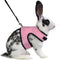 Niteangel Adjustable Soft Harness with Elastic Leash for Rabbits, L, Pink