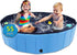 CACSPS Foldable Dog Pool, 55" x 12" Kiddie Pool with Hard Plastic, Non-Slip