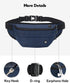 WATERFLY Large Water Resistant Fanny Pack for Men Women, Hiking Waist Bag for Running, Walking, Traveling, All Phones