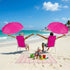 1 Pack 220lbs,Pink Heavy Duty Steel Beach Chair,Beach Chair with Umbrella,Outdoor Folding Chair High Strength Cleanable