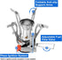 Odoland 12pcs Camping Cookware Mess Kit with Mini Stove, Lightweight Pot Pan Kettle with 2 Cups for Outdoor Camping