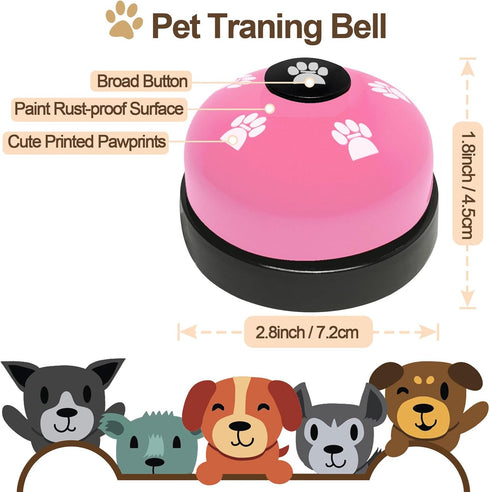 2 Pack Dog Door Bells Dog Doorbell to go Outside Puppy Train Bell for Dogs to Ring to go Potty Puppy Toilet Training