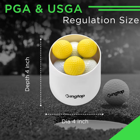 KINGTOP Golf Hole Cup – Golf Accessories for Backyard Practice Putting Green, 4 Inches and 6 Inches, Fit PGA/USGA