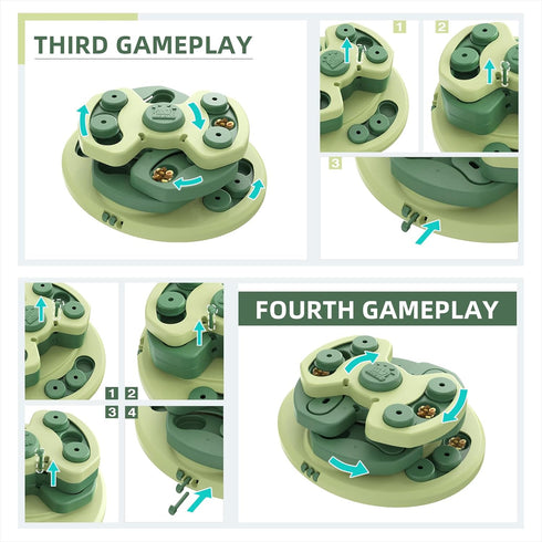 3 3 KADTC Dog Puzzle Toy, Large Size, Levels of Step-by-Step Challenge, Ways to Play Beginner to Advanced Slow Feeder