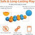 Amazon Basics Rubber Fetch Toy Dog Balls, 2.5-Inch, 10-Pack, Blue, Orange