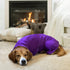 Geyecete Dog Drying Coat, Microfibre Fast Drying Super Absorbent Pet Dog Bath Robe Towel (Purple, S)