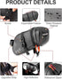 Water-resistant Bike Seat Bag, Expandable Capacity Cycling Under Seat Pouch 1.5-2L, Pack for Mountain Road Bikes