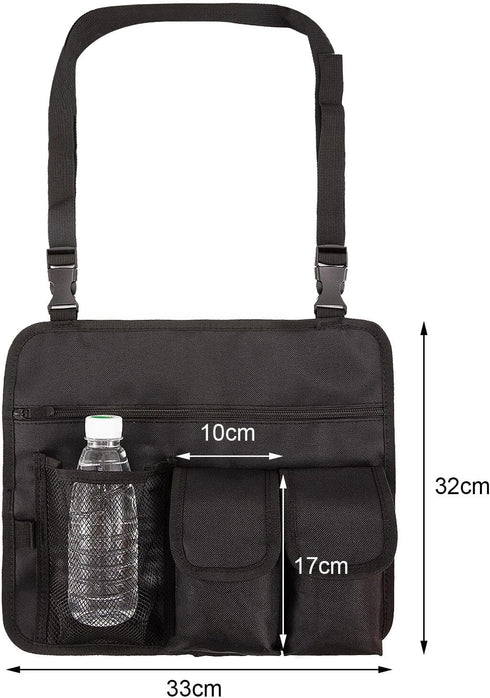 CEMGYIUK 4 Beach Chair Hanging Storage Pouch Snack Bag, Outdoor Folding Camping Chair Caddy Seat Organizer