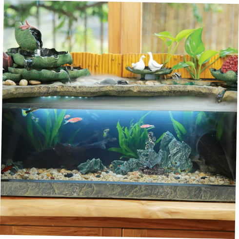 1pc Pool Ornaments Home Décor Sailboat Ornament House Ornaments Beach Table Ornament Nautical House Decoration Fish Tank Ruins Chic Home Decor Aquarium Ornament Aquarium Habitat