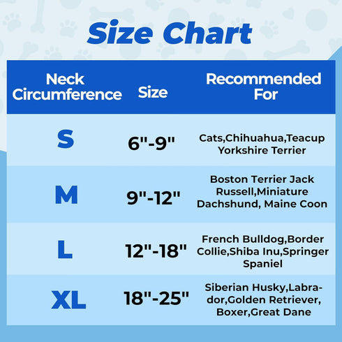 Inflatable Dog Cone Collar, Soft Adjustable Donut Elizabethan Neck Pillow for Large Dogs Recovery - Blue