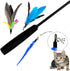 Cat Feather Toys Refills - 10 Pieces Worms Feathers Refills, Cat Wand Replacement Feathers Toy for Indoor Cats