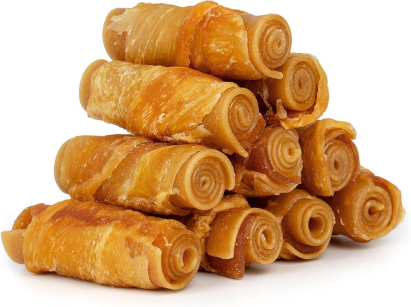 MON2SUN Rawhide Free Dog Treats, 3 Inch Chicken Wrapped Rolls, Low Fat