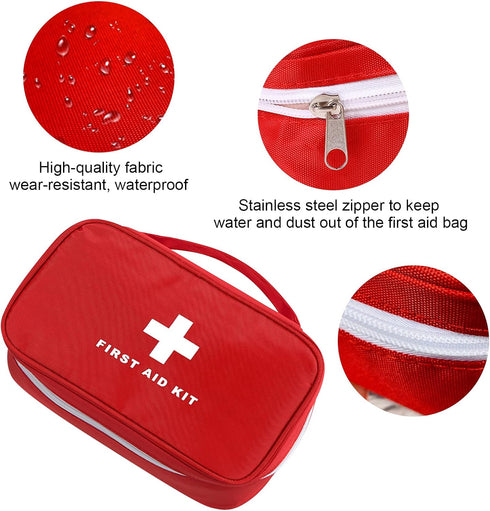 6pcs AOUTACC First Aid Bag Empty, Waterproof Durable First Aid Kit Bag Empty with Zippered,First Responder Storage