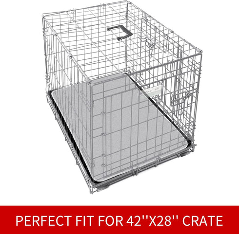Dog Crate Mat and Washable Pee Pads for Dogs, 2 Pack (42"X28"), Waterproof Non-Slip Reusable Pads
