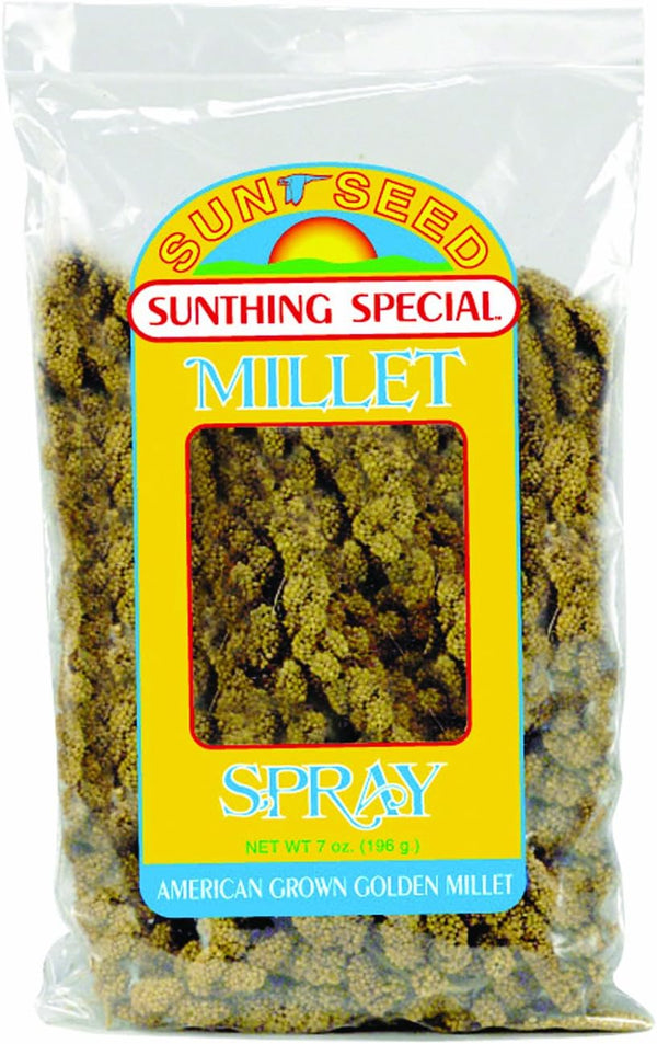 Sun Seed Company Bss10971 Small Bird Millet Spray Treats, 7-Ounce