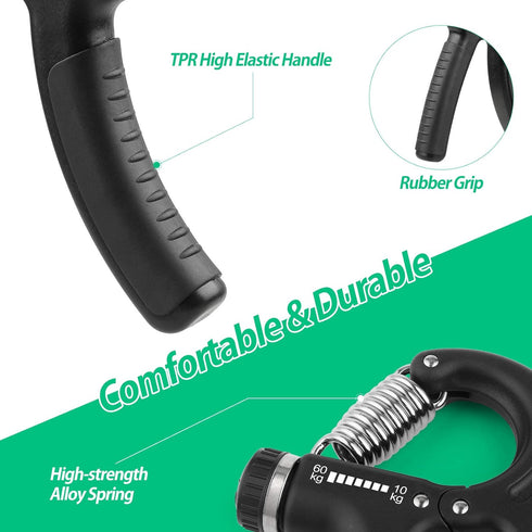 NIYIKOW Grip Strength Trainer, Adjustable Resistance 22-132Lbs, Forearm Strengthener for Musicians Athletes