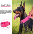 Reflective Dog Collar Tactical Dog Collar Heavy Duty Dog Collar with Control Handle and Metal Buckle for Dog Training(Large, Pink)