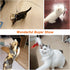 Pawaboo Feather Teaser Cat Toy, Interactive Wand with 34.5" Long Wand and Bell, Wine Red & White Feather