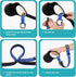 PetBonus Dog Leash Wrist Strap, Lockable Reflective Short Lead with Adjustable Soft Padded Handle for Walking, Blue
