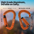 FVW Auto Locking Rock Climbing Carabiner Clips, UIAA Certified 25KN Heavy Duty D-Shaped Caribeaners for Rappelling