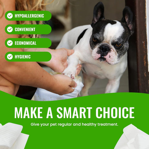 Bamboo Pet Towel 10 PCS, Reusable Machine Washable Paper Towels for Dogs, Cats, and Other Pets