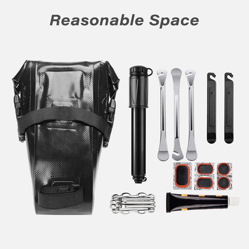 MOSISO Bike Saddle Bag, Waterproof Bike Seat Bag for Cycling Accessories, 2L Portable Under Seat Pouch