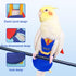 Bird Diaper Cockatiel Clothes Flight Suite, Reusable Parrot Nappy with Waterproof Inner Layer (Blue-S)