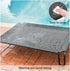 pettycare Elevated Outdoor Dog Bed, Raised Dog Cot for Large Dogs, Waterproof Cooling Bed with Breathable Mesh, Black,