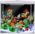 16 Pcs Fake Aquarium Fishes, Realistic Artificial Moving Floating Goldfish for Fish Bowl Decorations