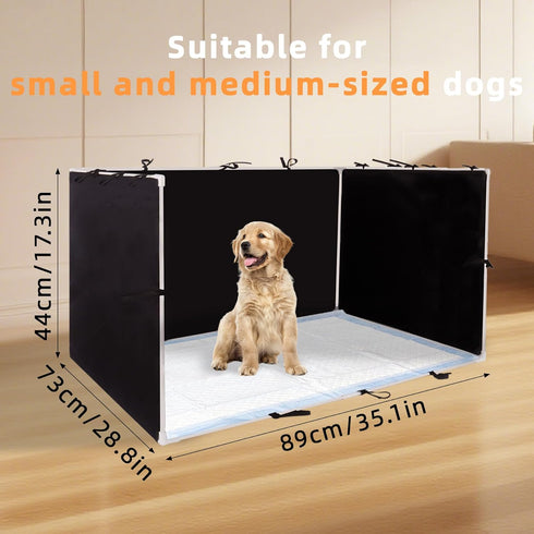 Dmnnlp 35"x29"x17.3" Dog Pee Pad Holder with High Walls - No-Splash Indoor Potty Tray, Foldable Dog Litter Box