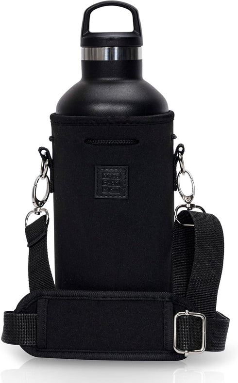 Made Easy Kit Neoprene Water Bottle Carrier Holder with Adjustable Shoulder Strap
