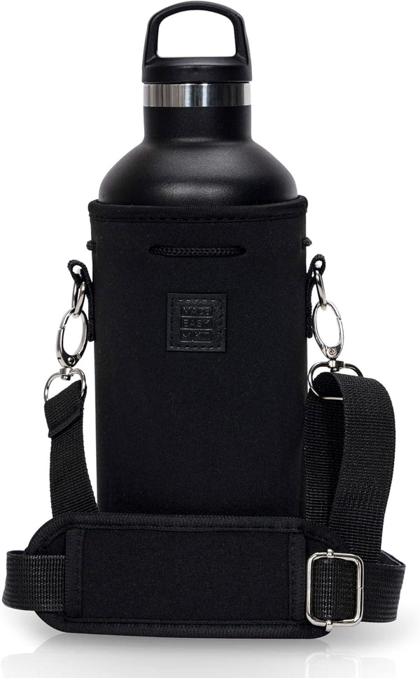 Made Easy Kit Neoprene Water Bottle Carrier Holder with Adjustable Shoulder Strap