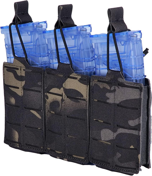 Tactical Mag Pouch for Magazine Holster, Open Top Molle Triple Mag Pouch for Tactical Bag Accessories