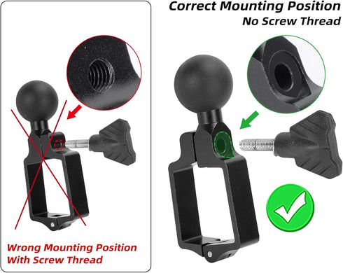 Roykaw Golf Cart Phone Mount Holder for EZGO/Club Car/Yamaha, Quick Release & One-Touch Lock, Fits iPhone