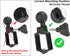Roykaw Golf Cart Phone Mount Holder for EZGO/Club Car/Yamaha, Quick Release & One-Touch Lock, Fits iPhone