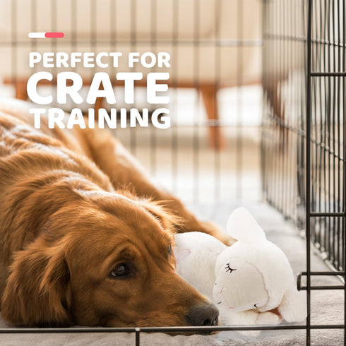 ALL FOR PAWS Puppy Heartbeat Stuffed Animal Toy, Soothing Dog Anxiety Toys, Plush Comfort for Crate Sleep Aid