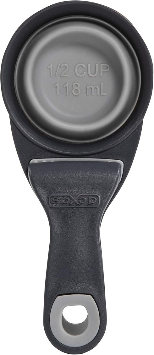 Dexas Pets Collapsible KlipScoop Dry Dog Food Scoop and Bag Clip, Light Gray, 1/2 Cup Capacity (PW650432429)