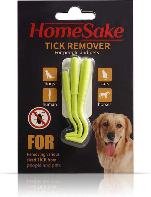Tick Removal Tool for Dogs, Cats, and Humans, Ultra-Safe Tick Twister, Pain-Free Ticks Remover, 1 Pack of 3