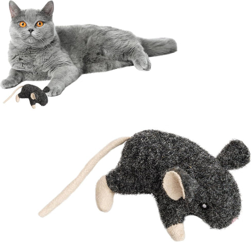 SPOT Fuzzy Mouse Freddie Cat Toy with Catnip – 3.5in Plush Mouse for Cats & Kittens, Great for Interactive Play