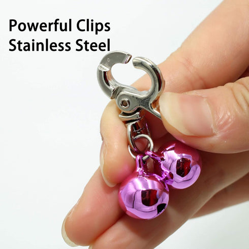 Bells for Dog Collars - 2 Pack Stainless Steel Bell Necklace for Dogs & Cats, Pet Pendant Accessories