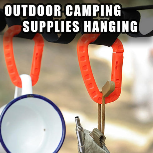 Tactical Gear Clips Plastic Carabiner Keychain Clip D-Rings for Backpack Molle System Bag Key Chain
