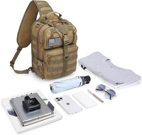 ATBP Pack Backpack Tactical Sling Big Crossbody Over Shoulder Bag Military for Men Hiking Outdoor Sport Gym