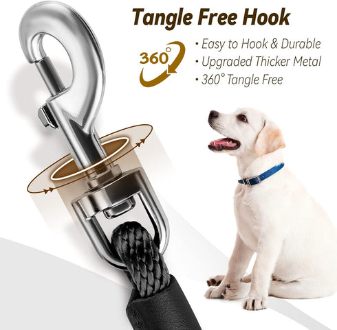 lynxking Check Cord Dog Leash, Long Lead Training Tracking Line, Comfortable Handle Heavy Duty Rope 15ft