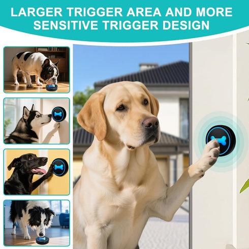Yoiilifee Training,1000 IP65 60 (2 Dog Doorbell to Go Outside, Smart Wireless Doggie Doorbell for Potty Feet Long Range