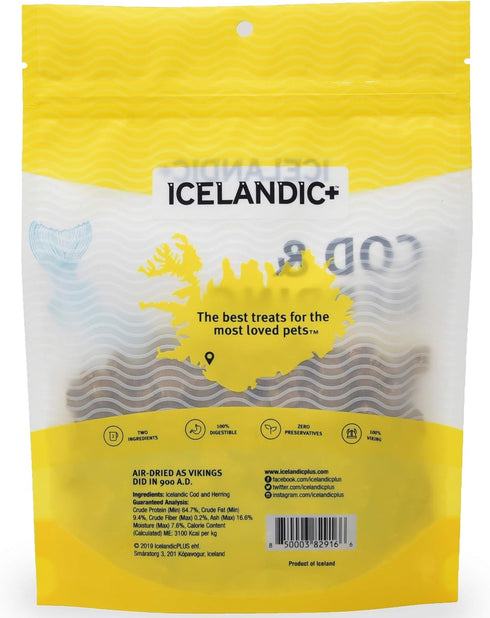 Icelandic+ Cod & Herring Combo Bites Dog Treat, 3.0-oz Bag