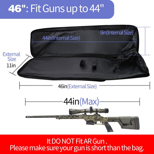 RUBY.Q Backpack, Rifle Bag, Tactical Long Rifle Portable Shotgun Case for Firearm Storage and Transportation, Suitable