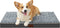 Dog Bed Mats for Medium Dogs, Orthopedic Durable Crate Bed Mattress of Thick Egg Foam, Rose Plush Washable Cover, Grey