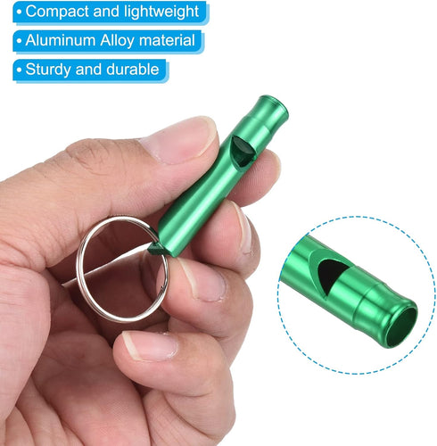 PATIKIL Emergency Whistles, Safety Whistle with Keychain for Outdoor Survival, Loud Sound Aluminum for Camping Hiking