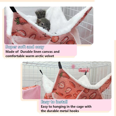 LEFTSTARER Hammock Rat Ferret Toy and Cage Accessories for Guinea Pig Hamster Rat Sugar Glider Ferret Parrot to Hide